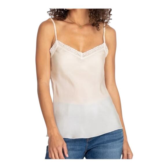 Johnny Was Tops - Johnny Was Silk Tank Women Medium Cream